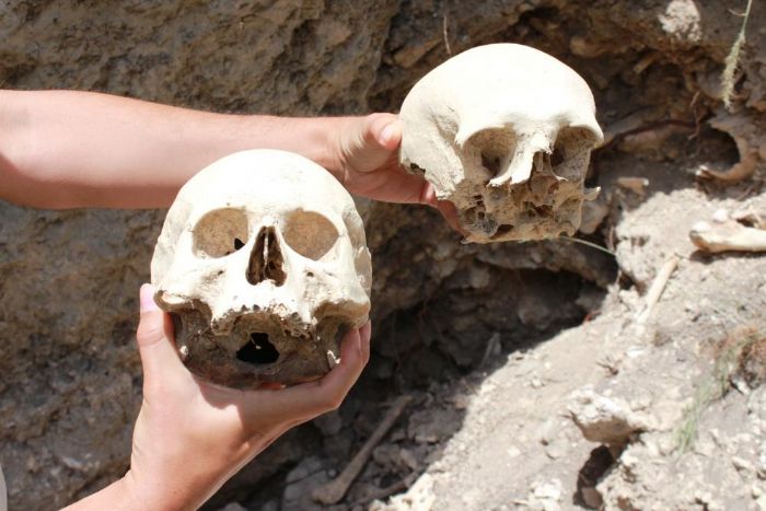 Tahrip edilen tarihi yerlerde insan kemikleri kt