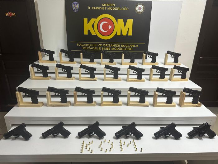 Mersinde kaak silah deposuna operasyon