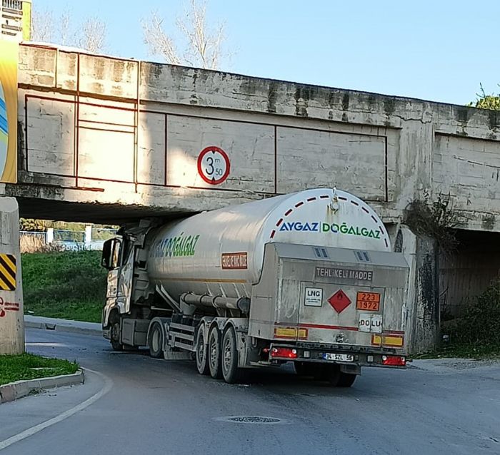 Gaz tankeri sulama kanal altna skt